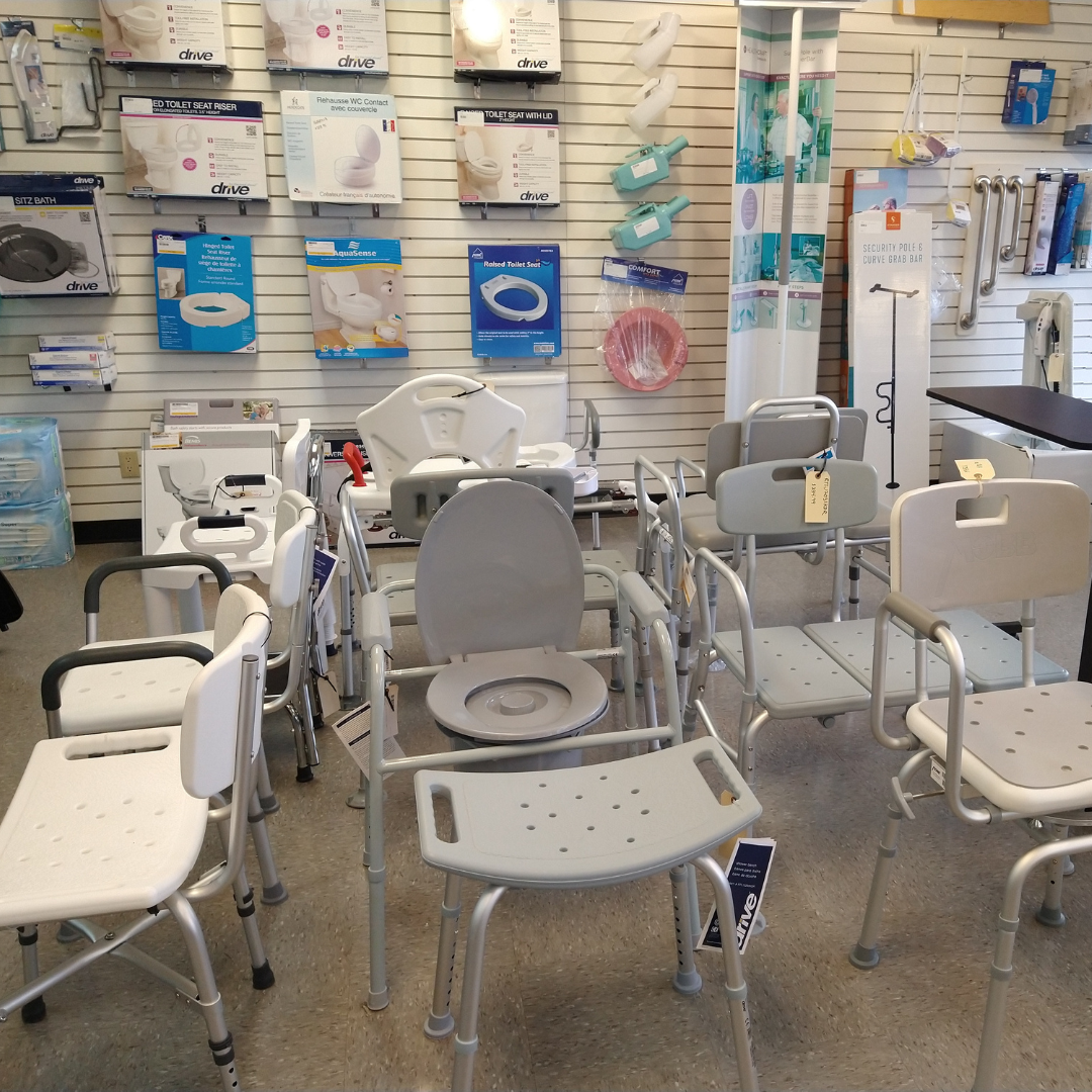 Bathroom safety item display inside a Motion showroom