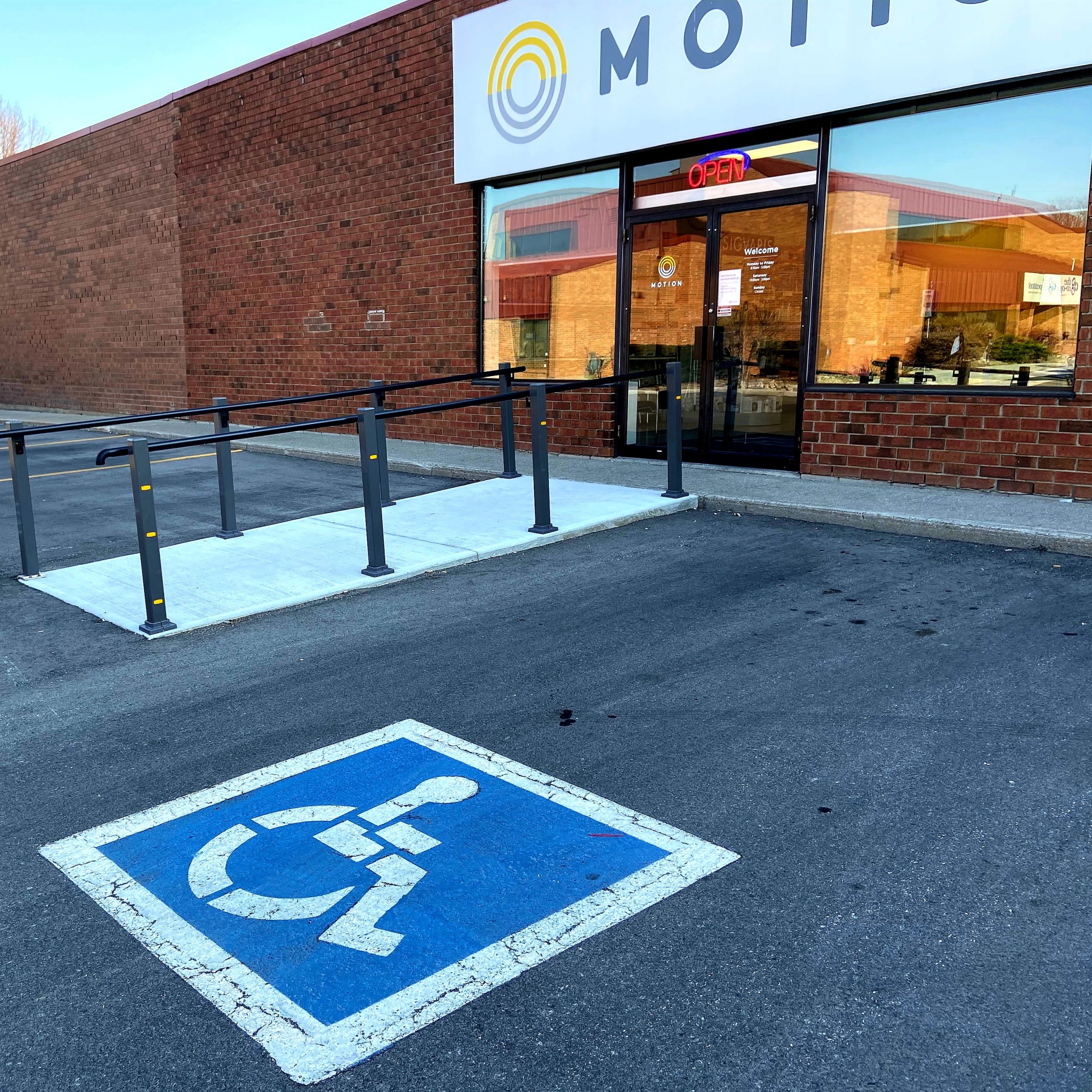 Chatham storefront and accessible parking