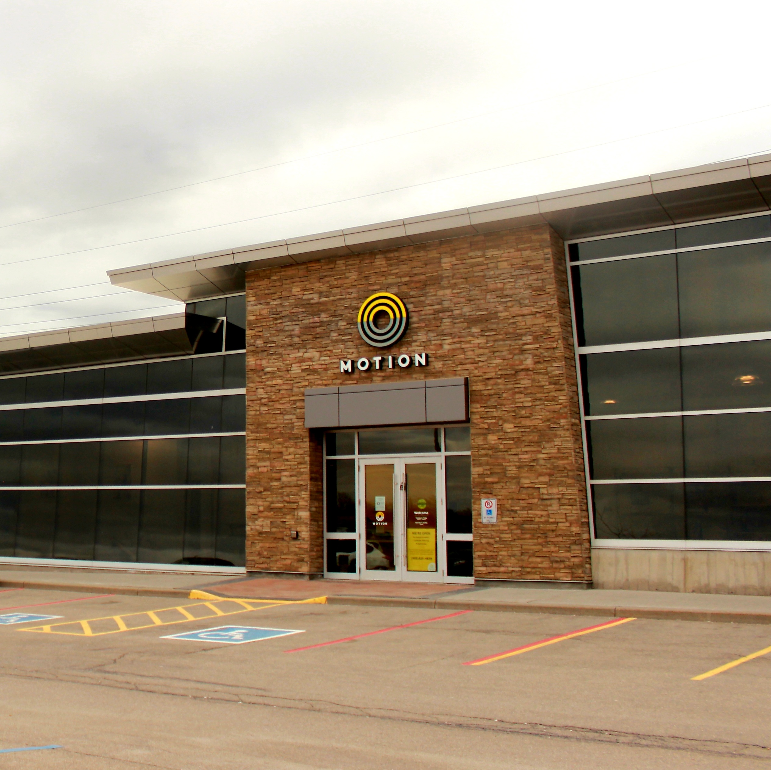 Hamilton storefront with accessible parking