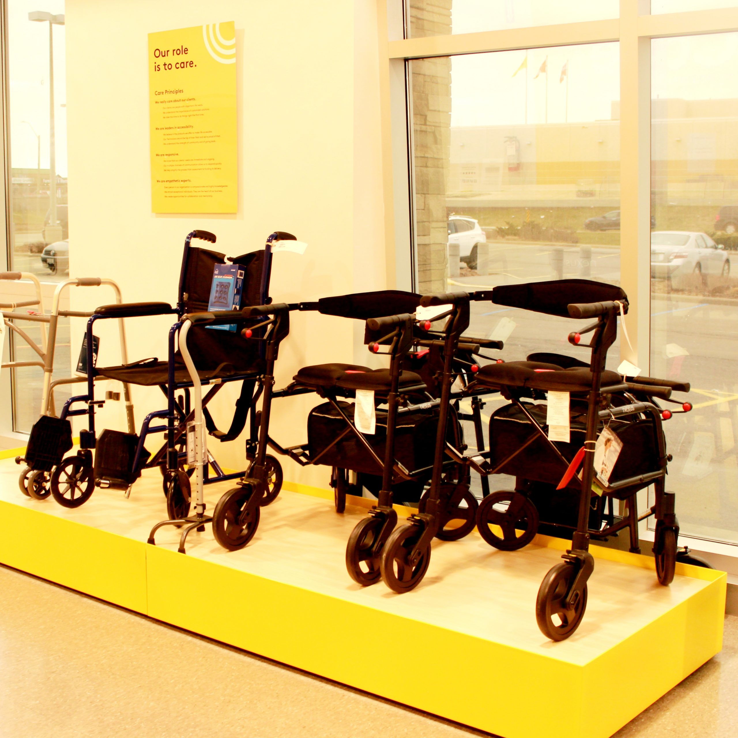 Hamilton showroom - walking aids and wheelchairs
