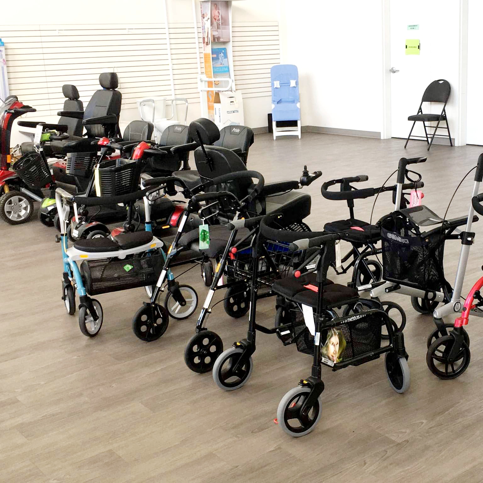 Vancouver walking aids display in showroom