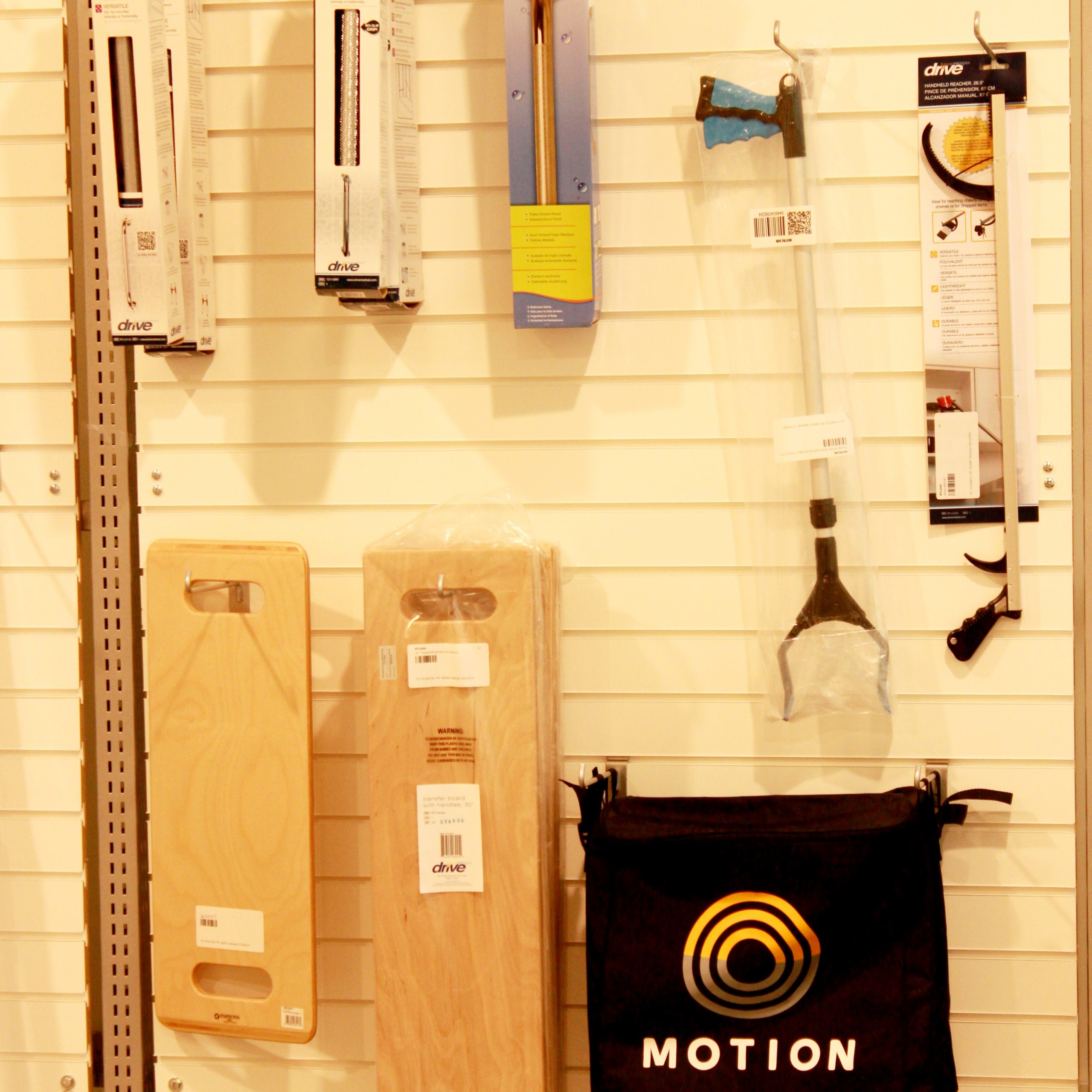 Hamilton showroom - cane and grab bar display
