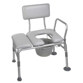 Combo Padded Transfer Bench & Commode