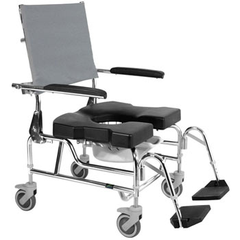 AP600 Bariatric Attendant Propelled Rehab Shower Commode