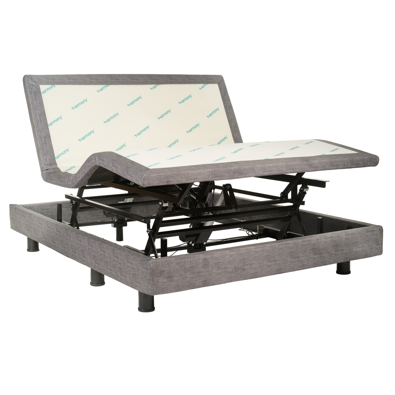 Hi-low adjustable bed base