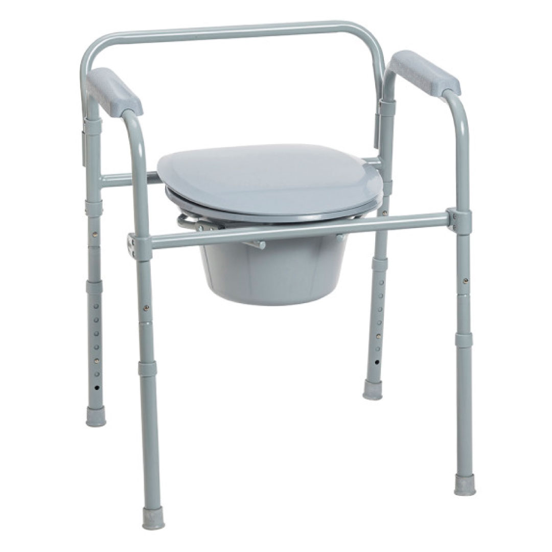 Folding Steel Commode