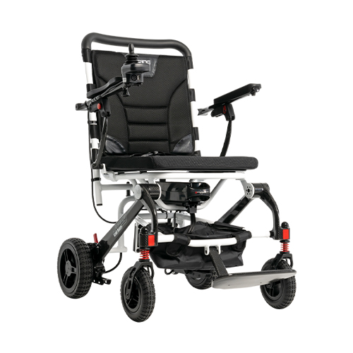 The Jazzy Carbon Travel Power Wheelchair from Pride Mobility